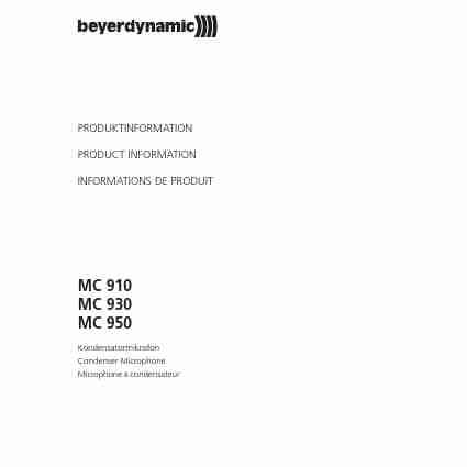 Beyerdynamic Microphone MC 910-page_pdf